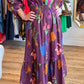 Chic Cellars Curvy Mix Floral Midi Dress