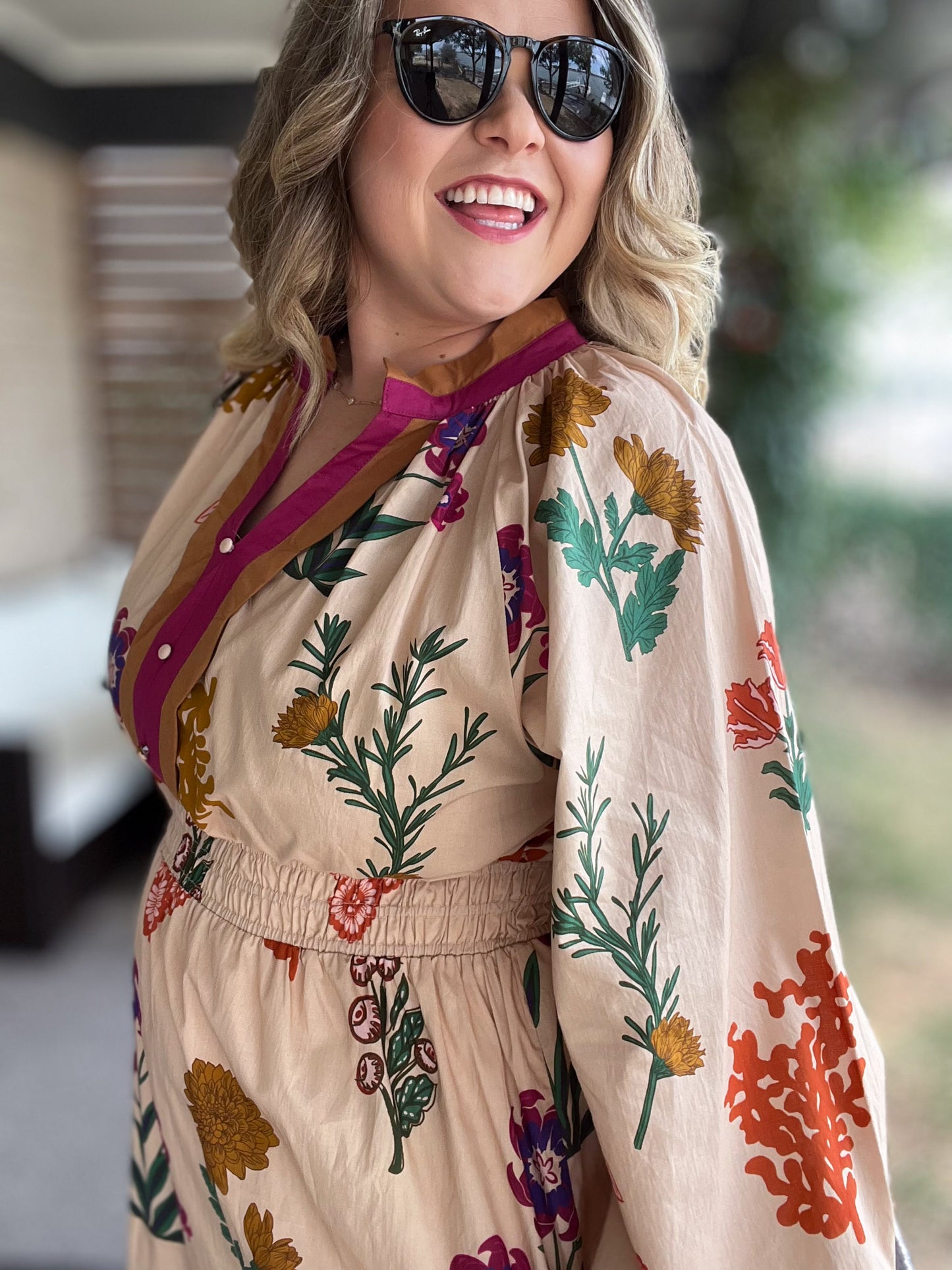 Chic Cellars Curvy Tax Mix Floral Midi Dress