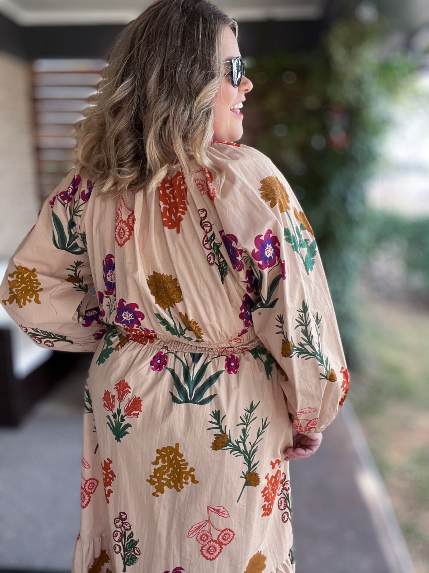 Chic Cellars Curvy Tax Mix Floral Midi Dress