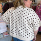 Chic Spots Curvy Ecru Polka Dot Sweater