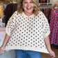Chic Spots Curvy Ecru Polka Dot Sweater