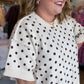 Chic Spots Curvy Ecru Polka Dot Sweater