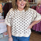 Chic Spots Curvy Ecru Polka Dot Sweater