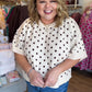 Chic Spots Curvy Ecru Polka Dot Sweater