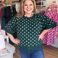 Chic Spots Curvy Green Polka Dot Sweater