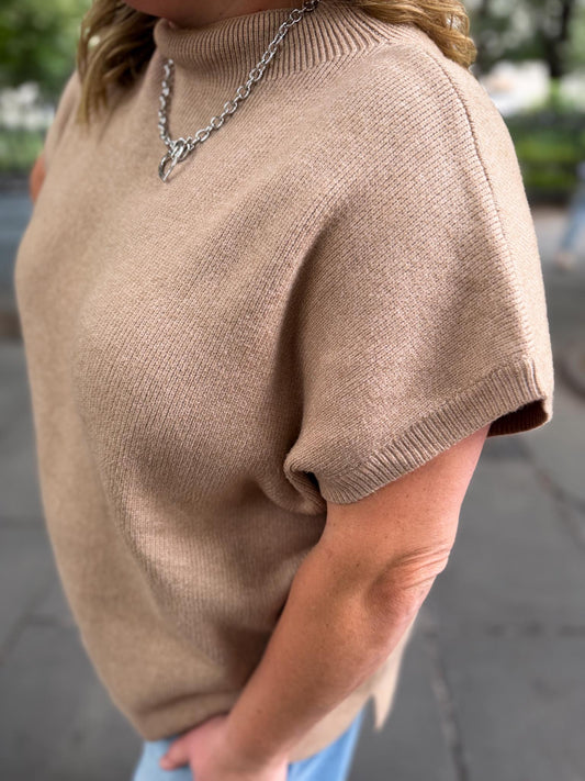 City Chic Curvy Latte Sweater Top