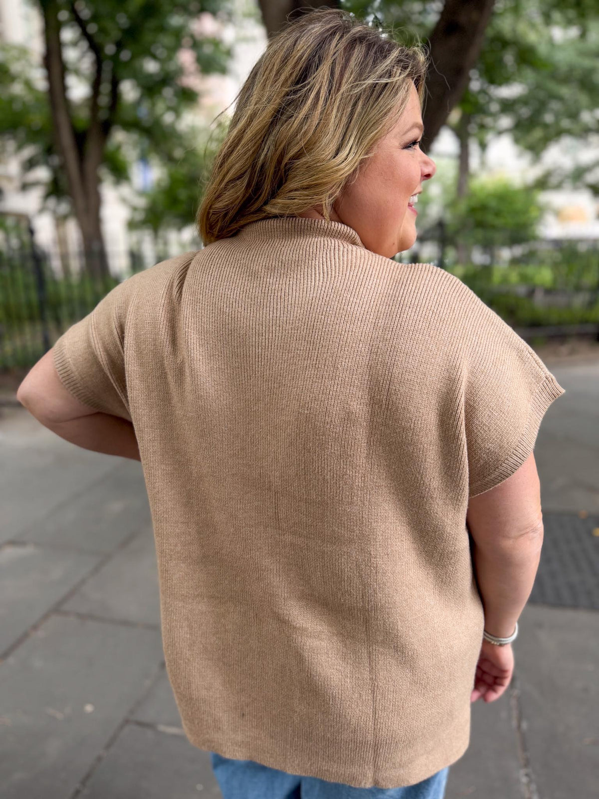 City Chic Curvy Latte Sweater Top
