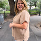 City Chic Curvy Latte Sweater Top