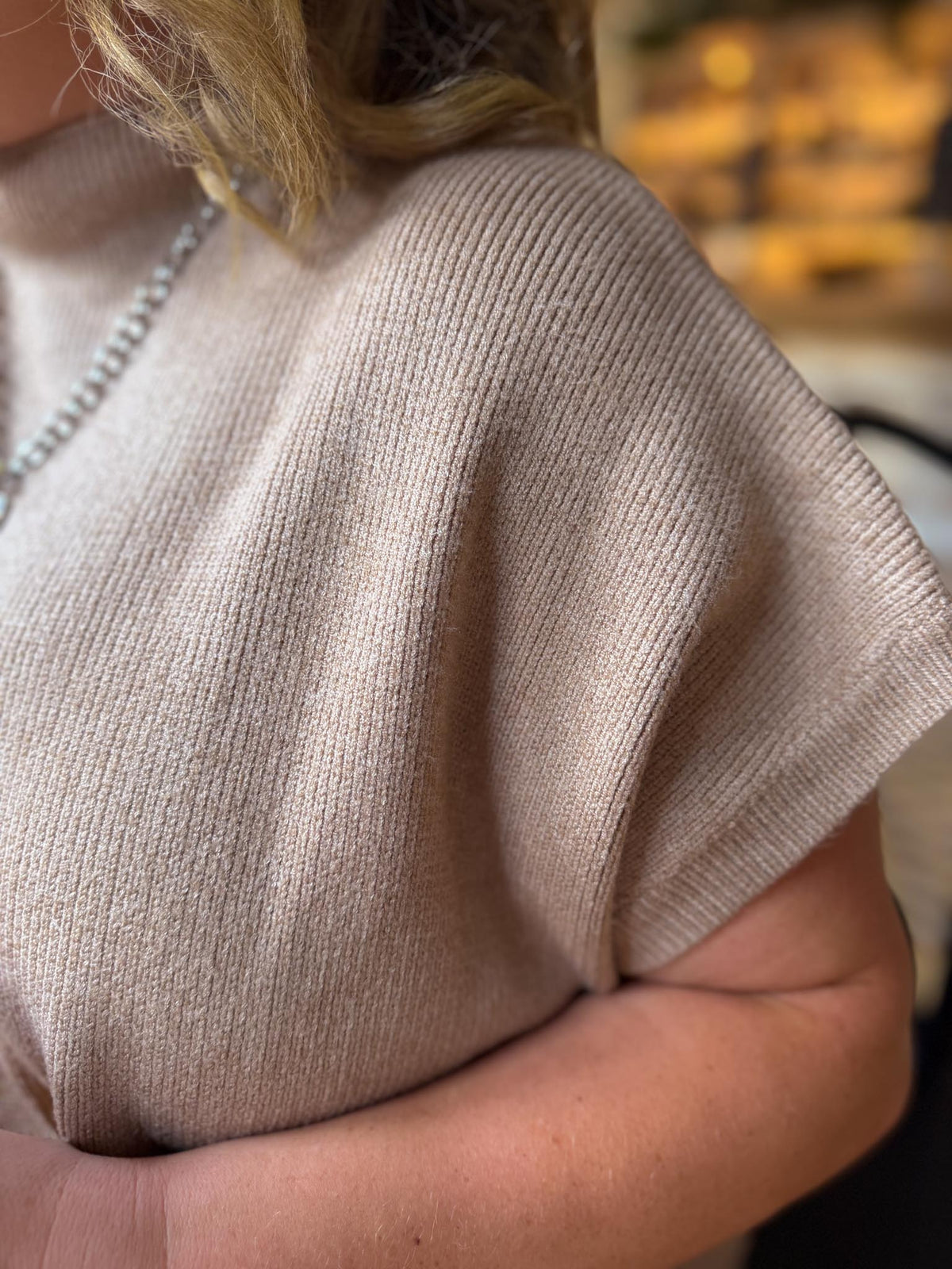 City Chic Curvy Latte Sweater Top