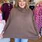 Classic Cocoa Curvy Mocha Turtleneck Knit Top
