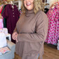 Classic Cocoa Curvy Mocha Turtleneck Knit Top