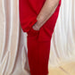 Coach's Favorite Plus-Size Red Textured Set