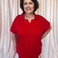 Coach's Favorite Plus-Size Red Textured Set