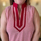 Coastal Check Curvy Red Gingham Dress