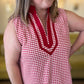 Coastal Check Curvy Red Gingham Dress