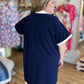 Coastal Classic Plus-Size Navy Mini Dress