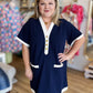 Coastal Classic Plus-Size Navy Mini Dress