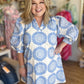 Coastal Confetti Curvy Blue Mini Dress