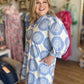 Coastal Confetti Curvy Blue Mini Dress