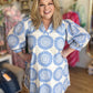 Coastal Confetti Curvy Blue Mini Dress