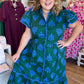 Cobalt & Clover Plus-Size Button Down Midi Dress