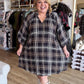Coco Check Curvy Black Plaid Mini Dress