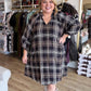 Coco Check Curvy Black Plaid Mini Dress
