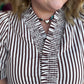 Cocoa Stripe Curvy Brown Top