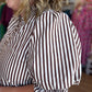 Cocoa Stripe Curvy Brown Top