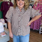 Cocoa Stripe Curvy Brown Top