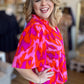 Color Me Confident Plus-Size Abstract Ruffle Top
