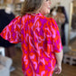 Color Me Confident Plus-Size Abstract Ruffle Top
