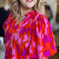 Color Me Confident Plus-Size Abstract Ruffle Top