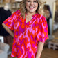 Color Me Confident Plus-Size Abstract Ruffle Top