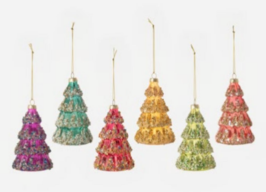 Colorful Glitter Tree Ornament