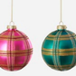Colorful Plaid Ball Ornament