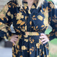 Confidence in Sunshine Plus-Size Long Sleeve Black Floral Maxi Dress