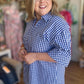 Cottage Check Curvy Blue Gingham Top