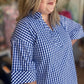 Cottage Check Curvy Blue Gingham Top