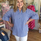 Cottage Check Curvy Blue Gingham Top