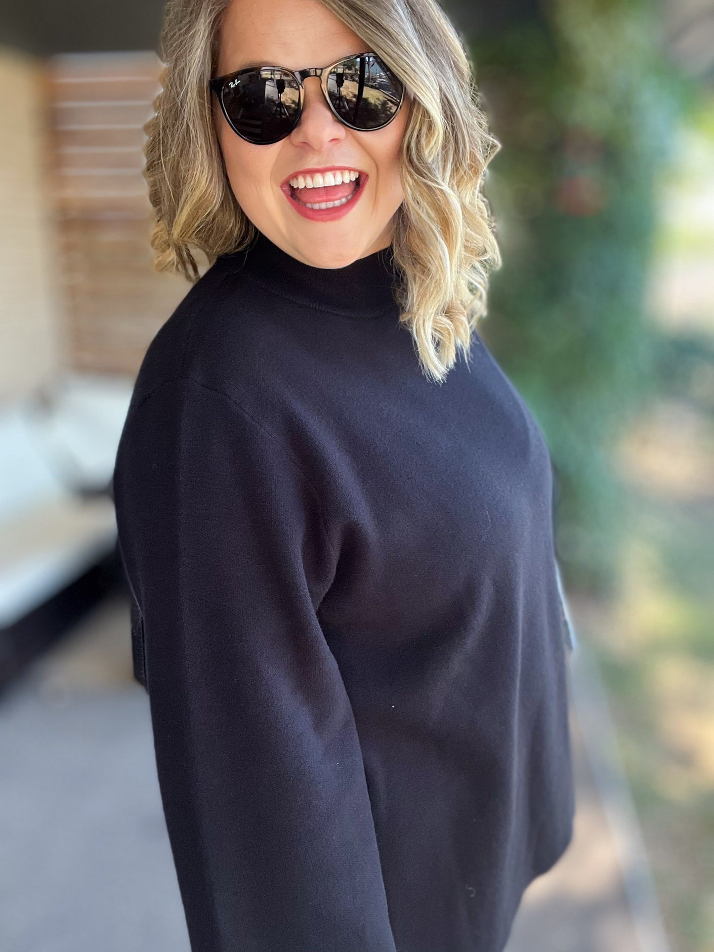 Cozy & Chic Curvy Black Sweater