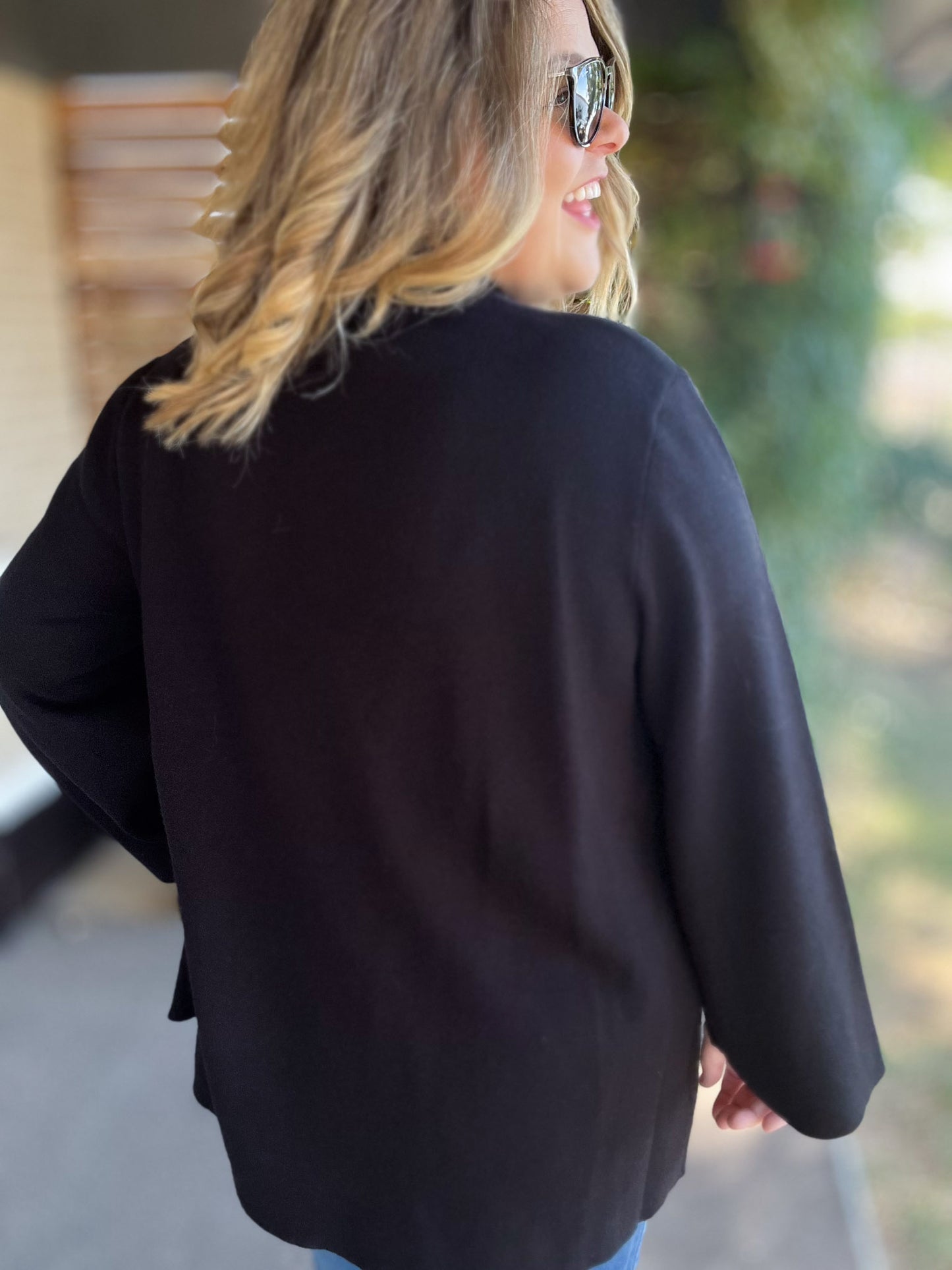 Cozy & Chic Curvy Black Sweater
