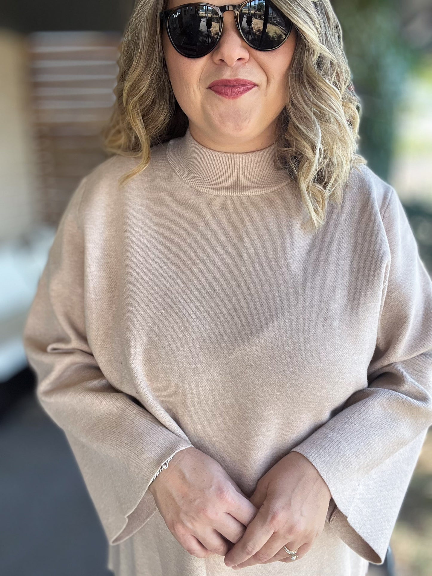 Cozy & Chic Curvy Oatmeal Sweater