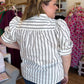 Crisp Fall Mornings Plus-Size Striped Top