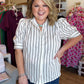 Crisp Fall Mornings Plus-Size Striped Top