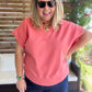 Curvy Coral Luxeknit Pullover