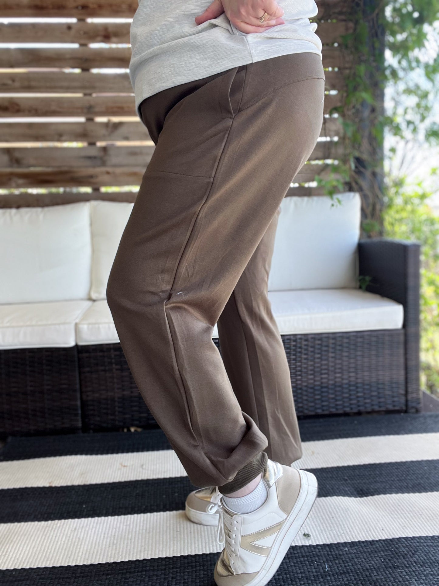 Curvy Olive Green Joggers