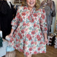 Daisy Daydream Curvy Rust Mix Floral Mini Dress