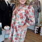 Daisy Daydream Curvy Rust Mix Floral Mini Dress