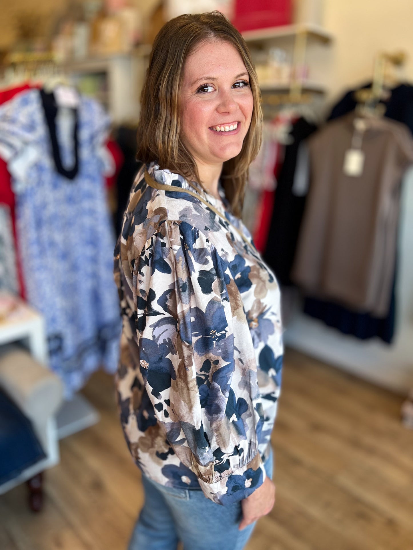 Dare to Dream Plus-Size Watercolor Floral Top